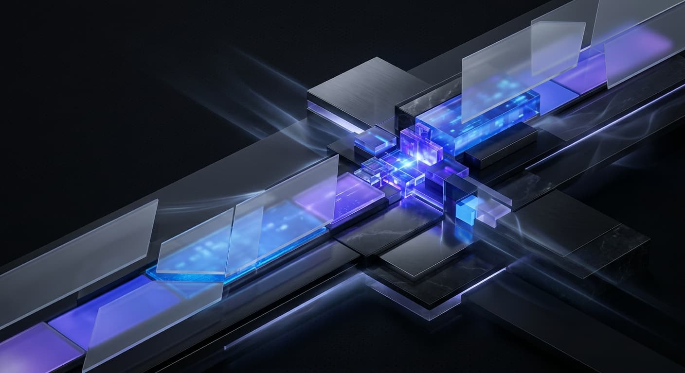 Abstract editorial visual representing a professional services lead generation website project
