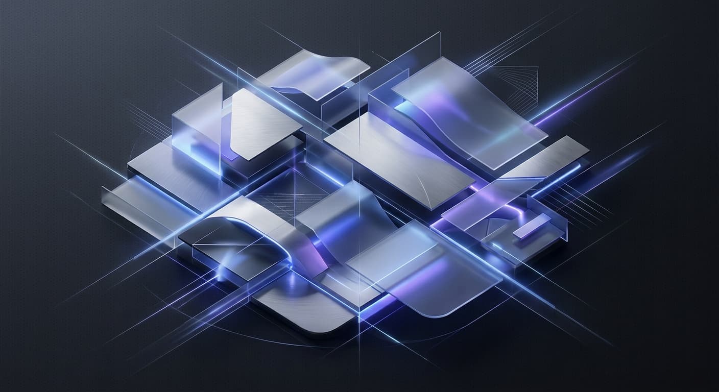 Abstract editorial visual representing a regional service business website redesign project